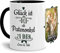 Tasse mit Spruch - Glück ist, Dich als Patenonkel zu haben - Personalisierbare Keramiktasse mit Namen und Foto - Geschenkidee für den Patenonkel - Innen & Henkel Schwarz, 300 ml