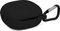 MyGadget Custodia Silicone per Samsung Galaxy Buds Live (2020) | Pro (2021) - Cover 360° con Moschettone - Skin in Gomma Antigraffio e Anti Polvere - Nero