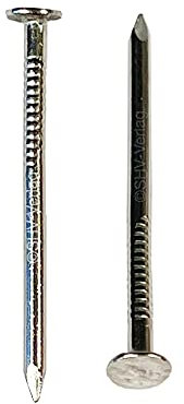 Edelstahl A2 Nägel, Drahtstifte, Ankernägel mit Flachkopf für Holz, L=37mm, d=2mm, Kopf d=5mm Made in Germany (100 Stück)