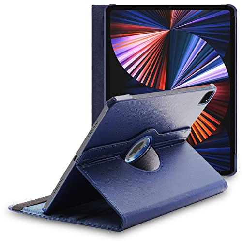 ebestStar - Cover per iPad Pro 12.9 M1 2021, 2020 Apple, Custodia Protezione Rotazione 360, Pelle PU, Blu scuro