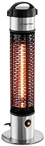 TROTEC Chauffage sur pied à infrarouge IRS 1200 E – Puissance de chauffage 1200 W – Radiateur, radiateur infrarouge pour extérieur, IP55