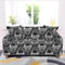 Sofa Überzug Schwarzgrauer Totenkopf Sofaüberwurf Sofabezug Stretchy Couchbezug Sofa Bezug Ecksofa Überwurf Sofabezüge Antirutsch Sofahusse Jacquard Sofaüberzug 3 Places (190cm-230cm)