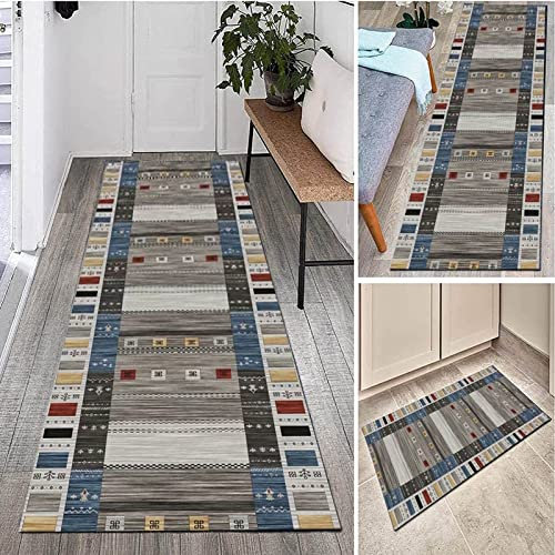 Läufer Teppich Flur rutschfest Schmaler Flurläufer Teppiche, Grauer Flur Teppichläufer 1m 1,5m 2m 2,5m 3m 3,5m 4m 4,5m 5m 5,5m 6m extra lange Teppiche – Breite 60cm 70cm 80cm 100cm ( Size : 80x350cm )