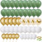 70 Stück Luftballons Olive Grün Gold Weiß Helium Luftballons Grüne Goldene Metallic Konfetti Latex Ballons Salbeigrüne für Hochzeit Baby Shower Geburtstag Abschluss Party Deko