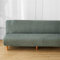 Surwin Seersucker Sofabezug ohne Armlehnen Stretch Armlose Sofabettüberzug Antirutsch Clic Clac Sofahusse Schonbezug Protector für Klappcouch Schlafsofa mit 2-3 Sitzplätzen (Grün,3 Sitzer)