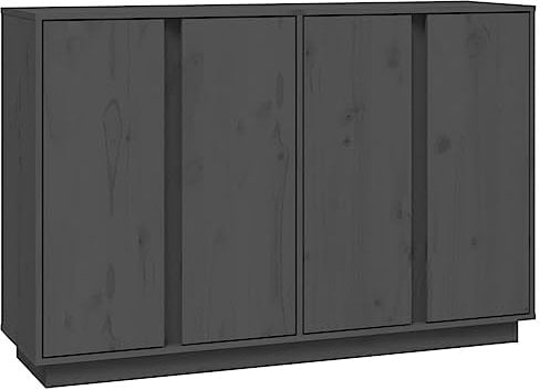 vidaXL Sideboard Schrank Anrichte Beistellschrank Kommode Mehrzweckschrank Standschrank Wohnzimmerschrank Grau 120x35x80cm Massivholz Kiefer