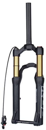 HIMALO 24'' Mountain Bike Forcella Ammortizzata Corsa 110mm Ponte Posteriore Forcella MTB 1-1/8 Tubo Dritto Forcella Anteriore Perno Passante 15 * 100mm Blocco Manuale/remoto (Color : Remote)