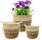 KMERCE 3Pcs Pflanzkorb, Blumentopf seegras, übertopf Boho, pflanzenkorb Geflochten, Dekorativ übertöpfe Korb für zimmerpflanzen,mit wasserdichtem Kunststofffutter und Griffen