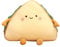 LAARNT Cartoon Smile Sandwich Form Kissen, weicher Plüsch Brot Kissen, Home Decor Sofa, Bett, Stuhl, Büro, Auto, niedliche Lebensmittel Puppe, Geburtstag 30cm