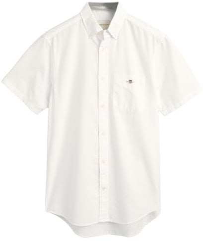 GANT Mens Oxford Short Sleeve Shirt White XL