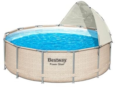 Bestway Sonnenschutzdach für runde Pools, Grau