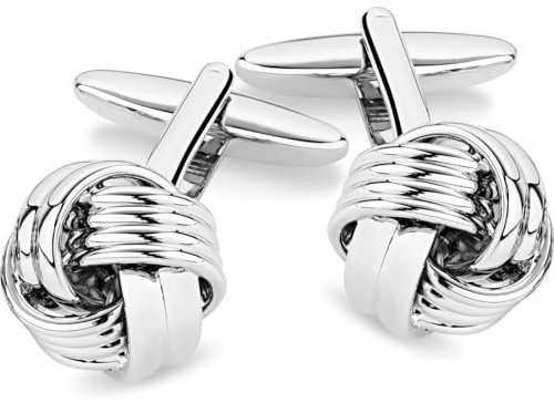 LINDENMANN Manschettenknöpfe Herren Knoten im Geschenketui für Business oder Hochzeit