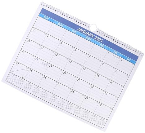 STOBOK 1 Stk Kalender Wandplaner 2021 Memo Agenda 2021 Planer Täglich Familienwand Papier Umblättern
