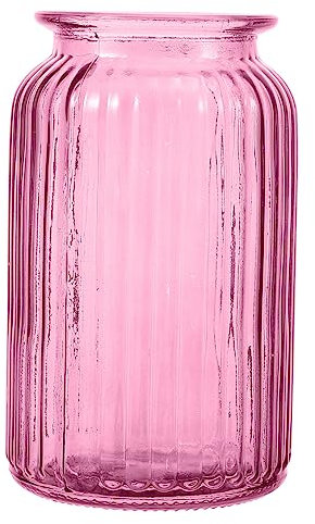 Cabilock Vase À Fleurs Séchées en Verre Élégant pour Décoration Intérieure De Style Contemporain