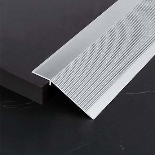 ZZLQIAN Bande de transition de sol en aluminium, barre de porte, barre de sol, rampe de seuil, convient pour les portes, le carrelage, les sols stratifiés, pont entre 25 et 30 mm (argent, 900 × 100