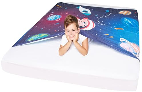 Sensory Sheet | Sensorische Decke für Kinder | Kompressions-Spannbettlaken | Sensorische Kompressionsdecke | Sensorisches Spannbetttuch (Space, Full)