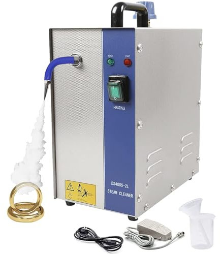 PixCy Stainless Steel Jewelry Steam Cleaner, Jewellery Steam Cleaner Machine, 1300w Gem Washer, Gold and Silver Jewelry Steam Cleaning Machine Goldsmith Equipment,4L
