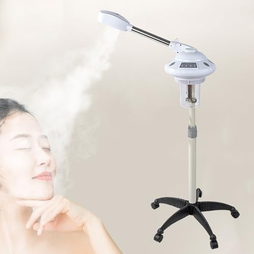 NIGORIY Gesichtsdampfer Spa Set, 750W Facial Steamer Nanogröße Warme Nebel, Gesichtssauna 680ml Tassenvolumen, Ozon Porenreiniger Schutzsystem