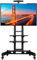Soberine Supporto Staffa TV da 32 a 75 pollici Pavimento Carrello Porta TV Schermi Monitore LCD LED Plasma con Ruote Ripiani Carico 50 KG di Altezza e Angolo Regolabile