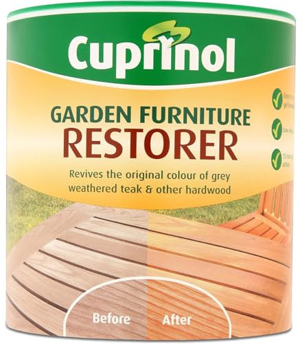 AMK® Cuprinol Garden Furniture Restorer 1L Outdoor Wood Care Restoration Painting Replenishing Restore Colour Deck Softwood Hardwood