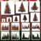 JarThenaAMCS Weihnachtsbaum-Schablonen, verschiedene Tannenbäume, Schablonen, wiederverwendbar, Kunststoff, Zeichnen, Malvorlage für Weihnachten, Winter, DIY, Kunst, Handwerk, Malerei auf Holz, 16