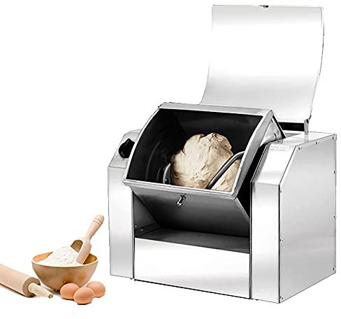 HSWOYEA Amasadora Comercial, amasadora de harina con Capacidad de Amasado de 3 kg, batidora eléctrica de Cocina, amasadora de Acero Inoxidable de 1500 W (50 kg/h)