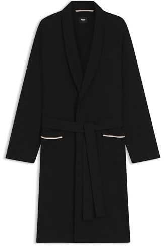 BOSS Herren Robe BM Morgenmantel aus Baumwoll-Jersey mit Logo-Stickerei
