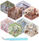8Pcs 3D Sticker Scene 3D House Sticker DIY 3D House Stickers Make 3D Stic-ker Scene Fun DIY Scene Stickers Your Own Supermarket Coffee Vintage Cartoon mit 1 Pinzette