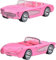 Hot Wheels Barbie The Movie Die Cast Modelo de coche 1956 Corvette Cabrio Rosa de la película – Escala 1:64 – Longitud 7 cm Pop Culture JBL79