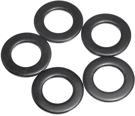 sourcing map 5 Stück M20 Edelstahl-Unterlegscheiben, 21 mm ID x 37 mm Außendurchmesser x 3 mm Dicke, schwarz verzinkte Metall-Unterlegscheiben für Schrauben und Bolzen