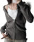 LLECDASEUI Faux Fur Trim Hoodies for Women, Y2k Cable Knit Long Sleeve Cropped Sweatshirt, Zip Up Slim Jacket with Fur Hood (S,Grey)