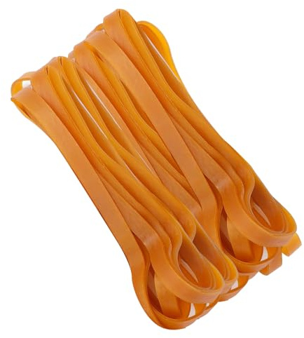 20 Stück Gummibänder 400 x 6 x 1,5mm Gelb Große Gummibänder Haushaltsgummibänder Reißfest Langlebig Wiederverwendbar Geeignet Für Industrie Camping Haushalt Breite Mülleimerbänder