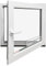 Finestra per cantina, 100 x 70 cm, 3 vetri – Finestre in plastica 76 mm profilo DIN destro – L x A: 1000 x 700 mm perfetto per finestre casette da giardino, finestre del garage e cantina con sistema a