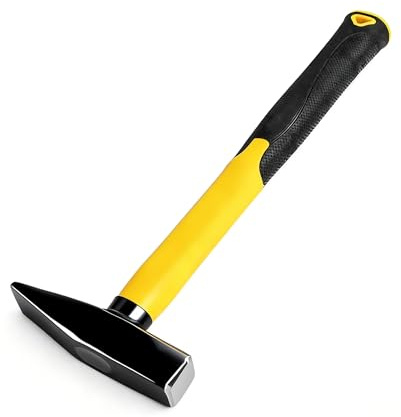 BJDSI Schlosserhammer 200g, Antivibration,Rostschutz,Stoßdämpfender Kunststoffgriff.