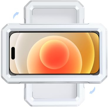 Coolpow Funda Impermeable Móvil para Ducha [480° Ajustable] Soporte de Pared de Móvil para Ducha, Impermeable IPX6 Soporte de Baño para 4 a 7 Smartphone