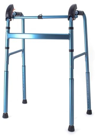 Folding Walking Mobility Aid Frame Climbing Stairs Adult Elderly Walkers for Stairs Lightweight Standard Walker Aluminium Folding Walking Frame Walker for Elderly