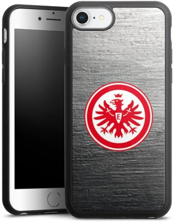 Gallery Case kompatibel mit Apple iPhone 7 Handyhülle 9H Gehärtetes Glas Rückseite Hülle Eintracht Frankfurt SGE Logo