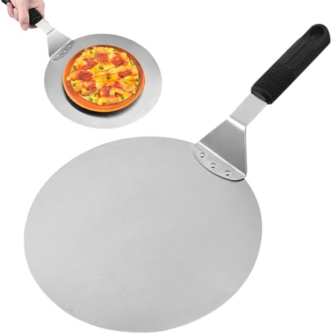 laxreheye Pizza Schaufel aus Edelstahl für Pizzaofen, Küchenwerkzeug mit Spatel, für Restaurants und Zuhause