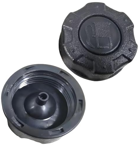 Lawn Mower Fuel Cap Replacement, Black Plastic Screw-In Fuel Tank Cap | 5.5 x 5.5 x 2.2 cm, leak-proof sealing, tool-free install, replacement for lawn mowers and small garden power equipment