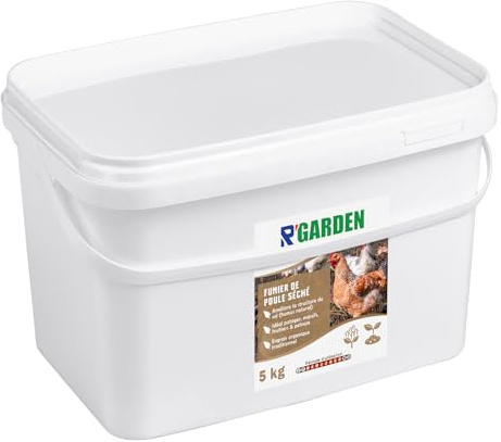 R’GARDEN – Fumier de Poule Séché – Amendement Organique du Sol 4-3-3 – Riche en Humus – Idéal Potager, Verger, Massifs & Pelouse – Utilisable en Agriculture Biologique (5 KG)