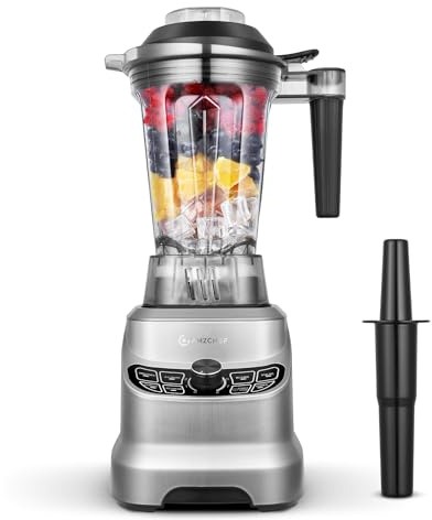 AMZCHEF Batidora de Vaso Profesional con 8 Velocidades Seleccionables 1800W | 1.85 Litros Licuadora para Zumos y Batidos, Smoothies, Frutas Congeladas, Pica Hielo