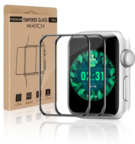 Bodyguard 2 Stück für Panzerglas für Apple Watch Series 4/5/6/SE 40mm | Ultra-Klar Ohne Luftblasen Anti-Kratzer für iWatch 40mm Schutzglas