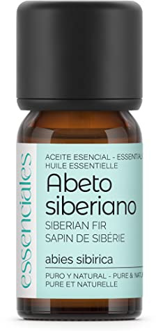 ESSENCIALES Aceite Esencial de Abeto siberiano 10 ml – 100% Puro y Natural – Aroma Fresco para Difusor, Humidificador y Aromaterapia