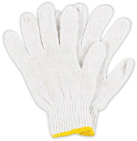 12 Paar Arbeitshandschuhe Gartenhandschuhe Baumwolle Handschuhe mit Noppen Weiss