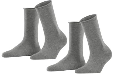 ESPRIT Femme Basic Pure Multipack W So Coton Unies Chaussettes, Gris Light Grey Melange 3390, 39-42 EU