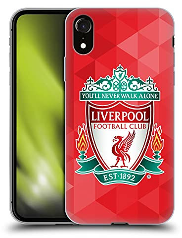 Head Case Designs Officially Licensed Liverpool Football Club Red Geometric 1 Crest 1 Gel Case [Military Grade Protection] Compatible With Apple iPhone XR