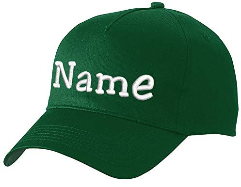 Nashville print factory Modisches Basecap Bestickt mit Namen oder Wunschtext | in 21 Farben (Dark Green)