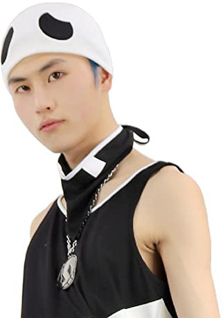 C-ZOFEK Warme Strickmütze für Anime, Cosplay, mehrfarbig, Weiss/opulenter Garten, Einheitsgröße