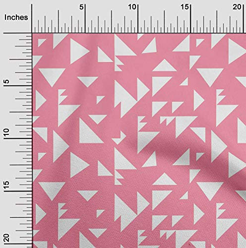 oneOone Seide Tabby Stoff Dreieck Geometrisch Dekostoff Meterweise Bedruckt 42 Zoll Breit