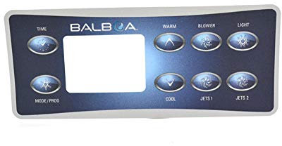 Balboa VL801D Overlay, 8 Button 2 Pump & Air - Product Code: 10763